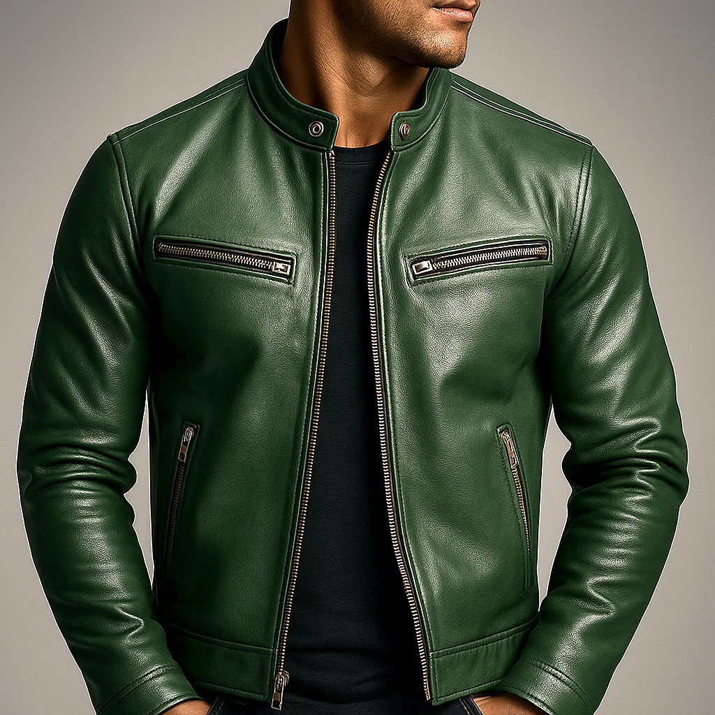 Íker | Chaqueta de cuero vintage Premium