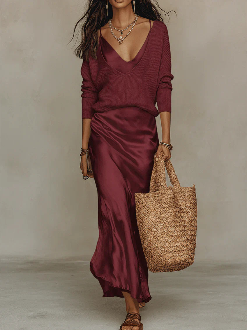 Alma | Vestido Midi Satinado