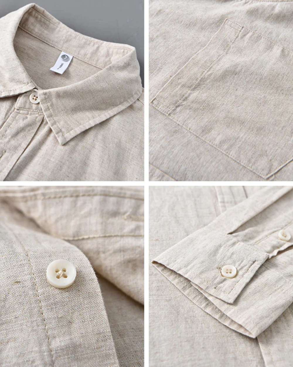 Elián™ - Camisa beige de lujo con diseño distinguido