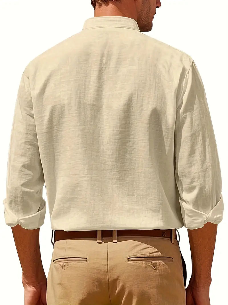 Damiano™ - Camisa masculina elegante de manga larga y diseño moderno