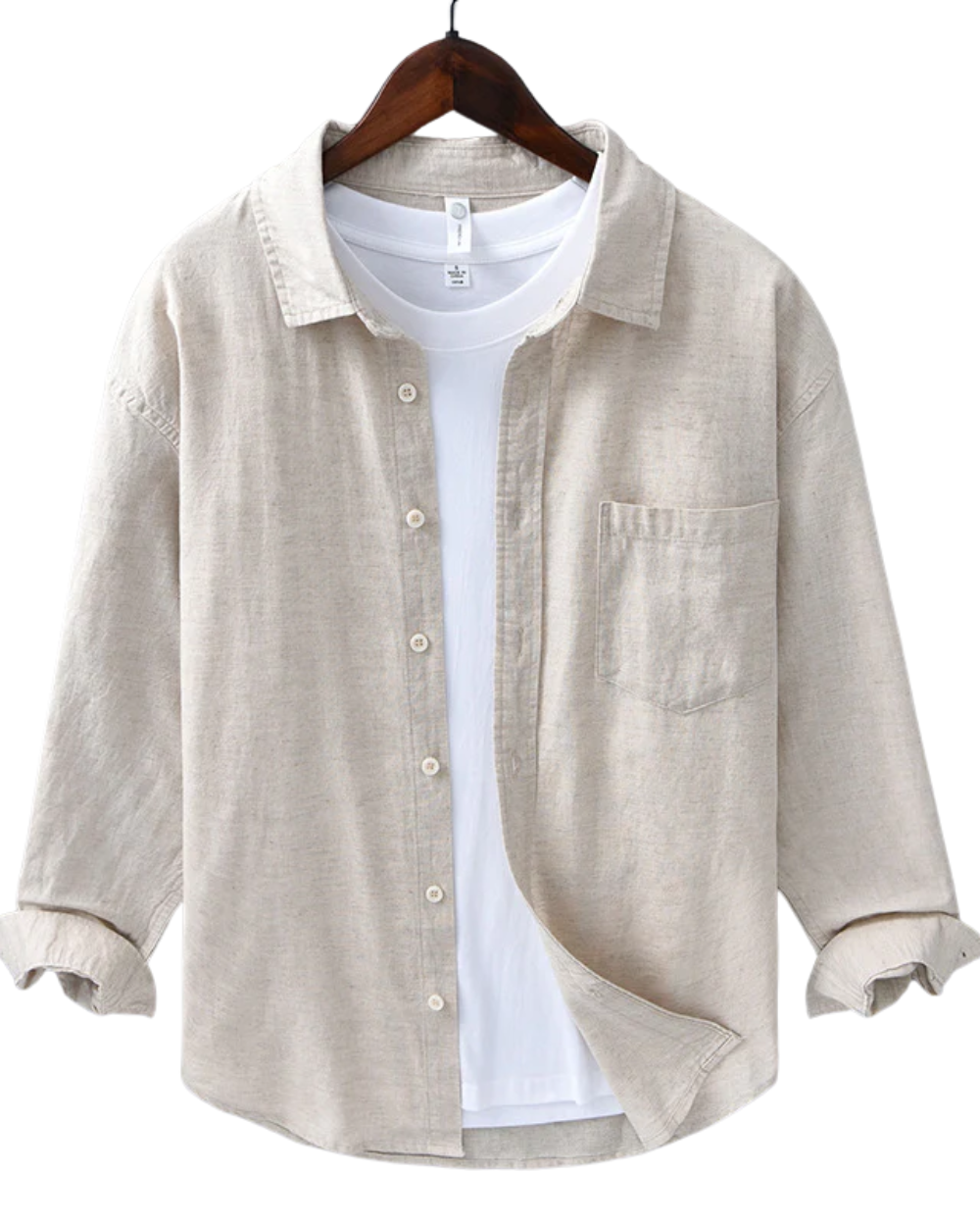 Elián™ - Camisa beige de lujo con diseño distinguido