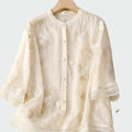Zoe - Camisa bordada fina