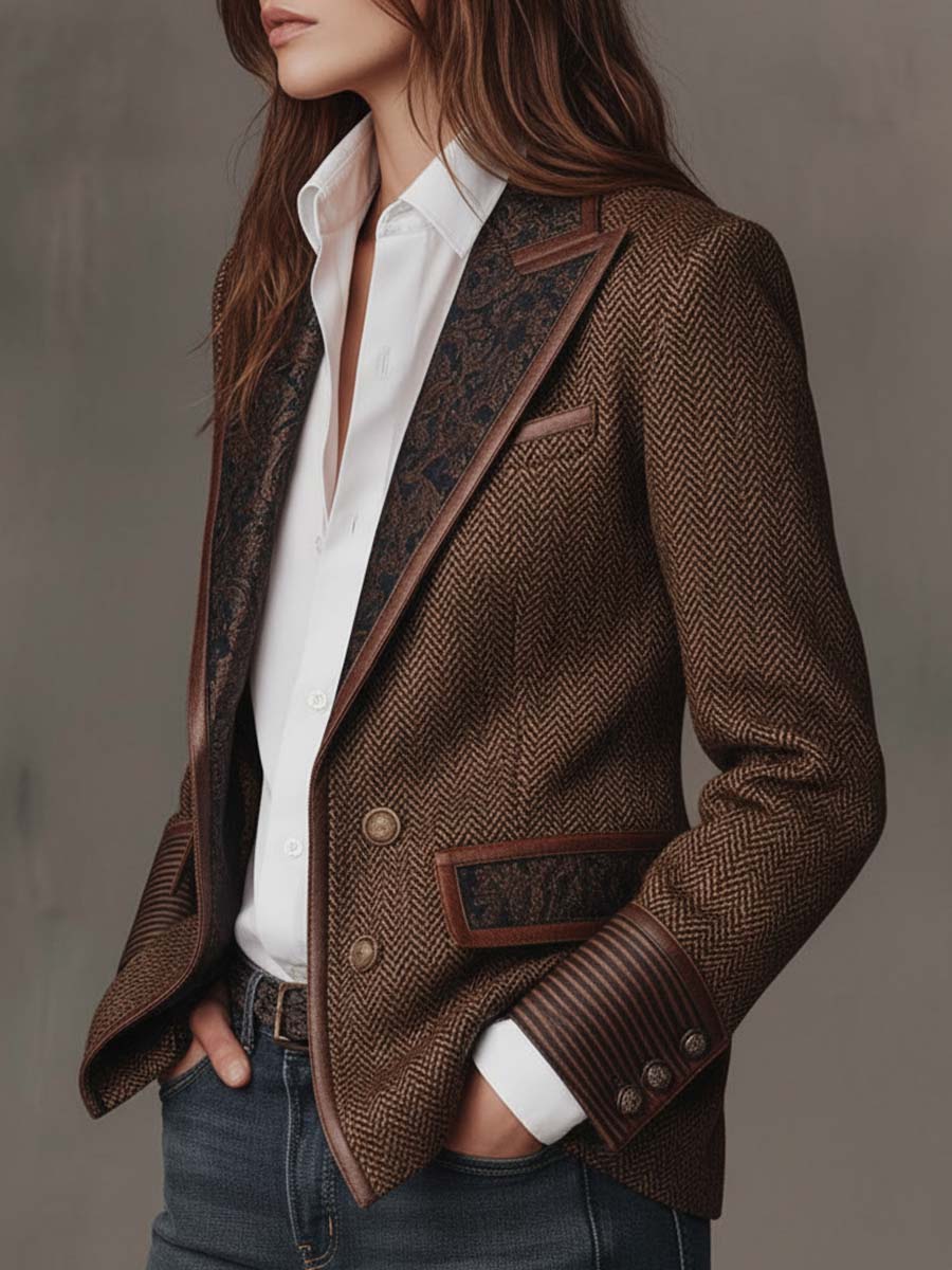 Gisella | Saco con detalles zigzag estampados
