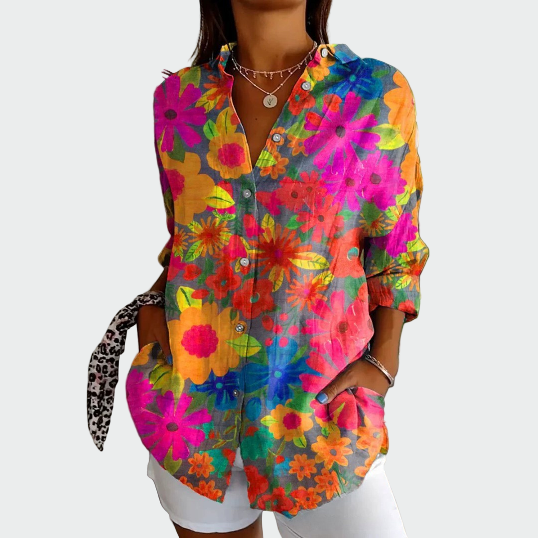 Iris - Camisa estilosa con estampa floral