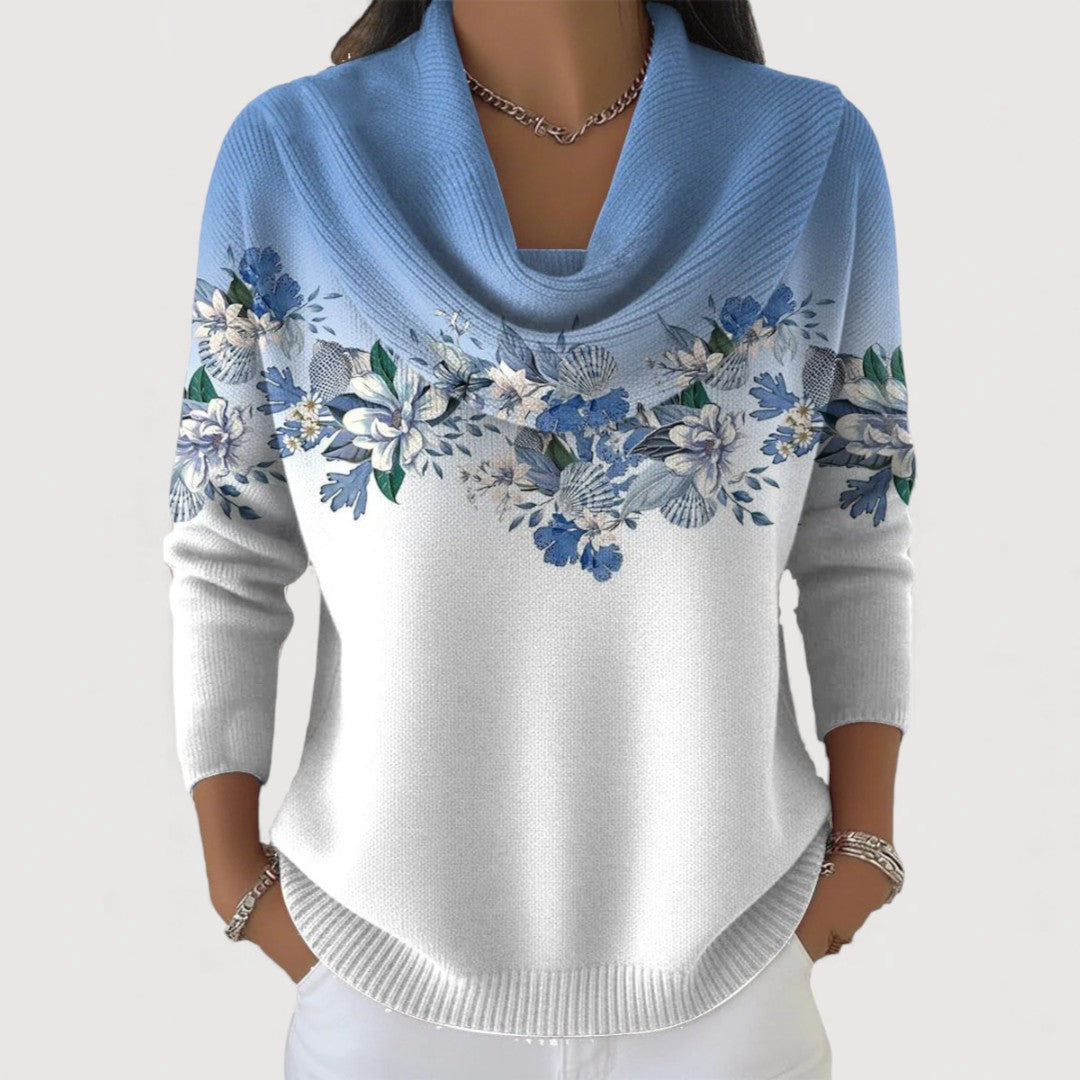 Alba | Suéter floral de cuello alto