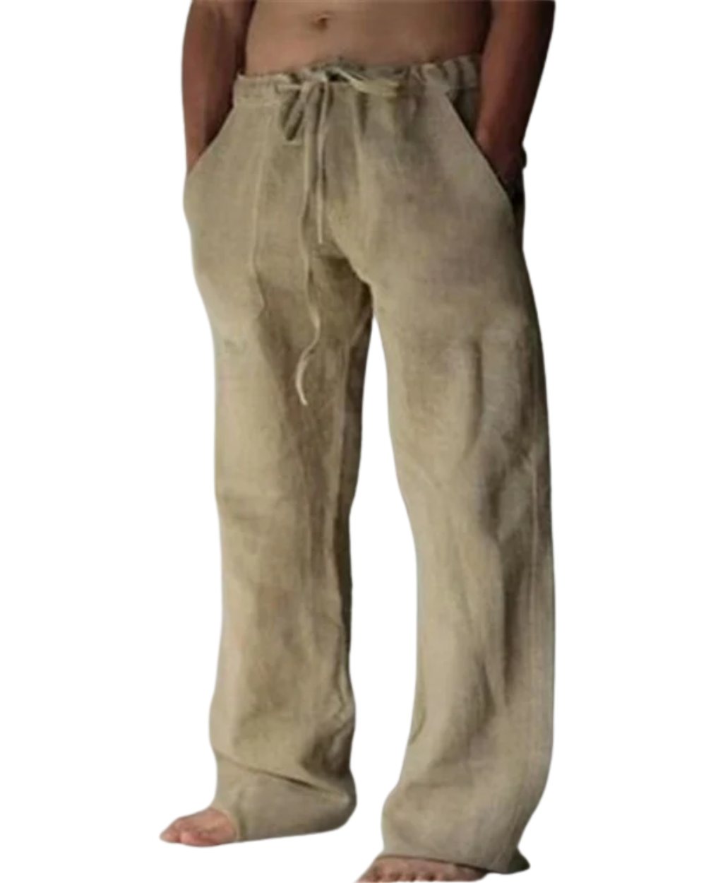 César™ - Pantalón masculino sofisticado de lino cómodo y versátil