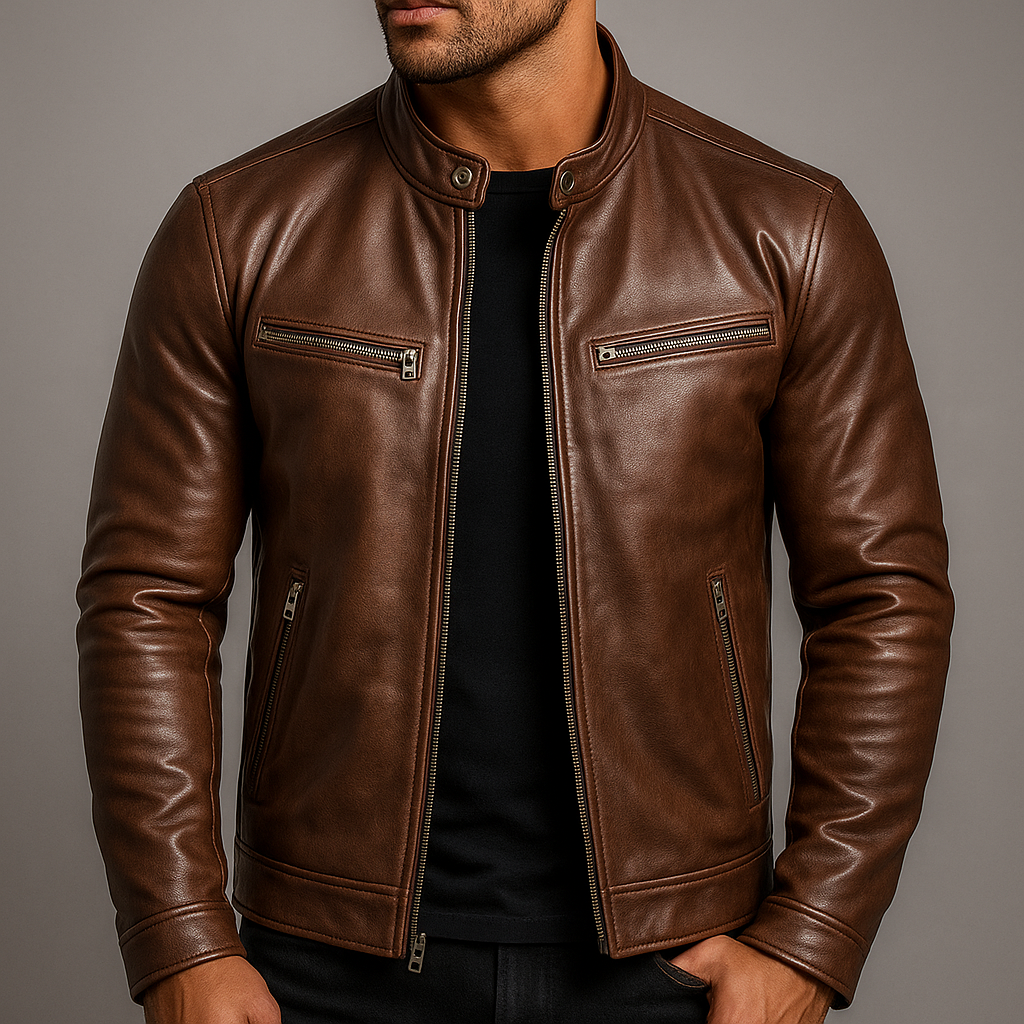 Íker | Chaqueta de cuero vintage Premium