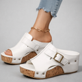 CASSIA™ | Sandalias de Plataforma de Piel