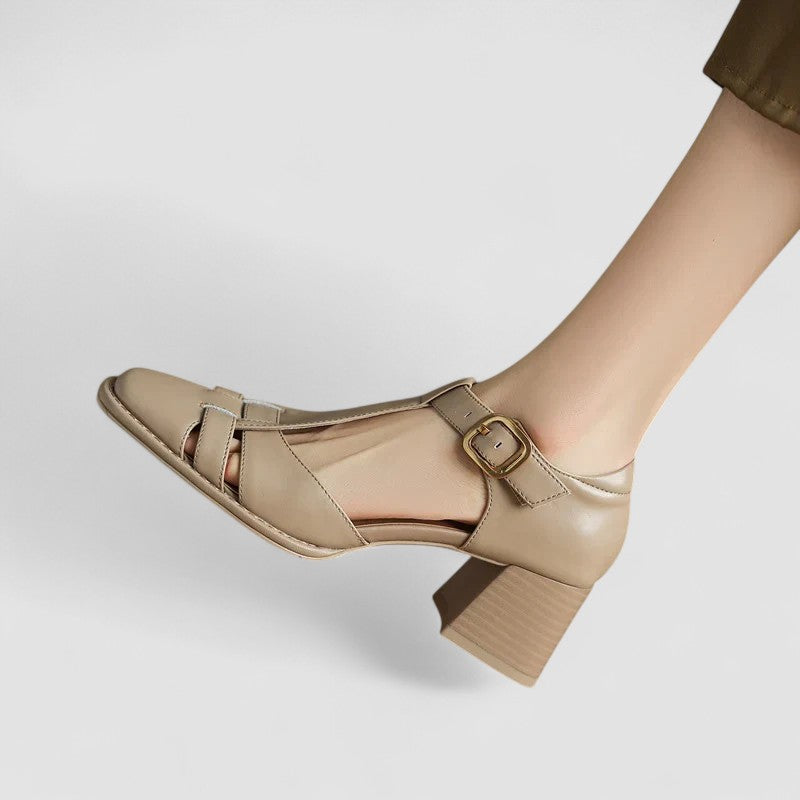 Scarlett | Sandalias T-Strap cómodas con tacón de bloque