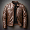 Íker | Chaqueta de cuero vintage Premium