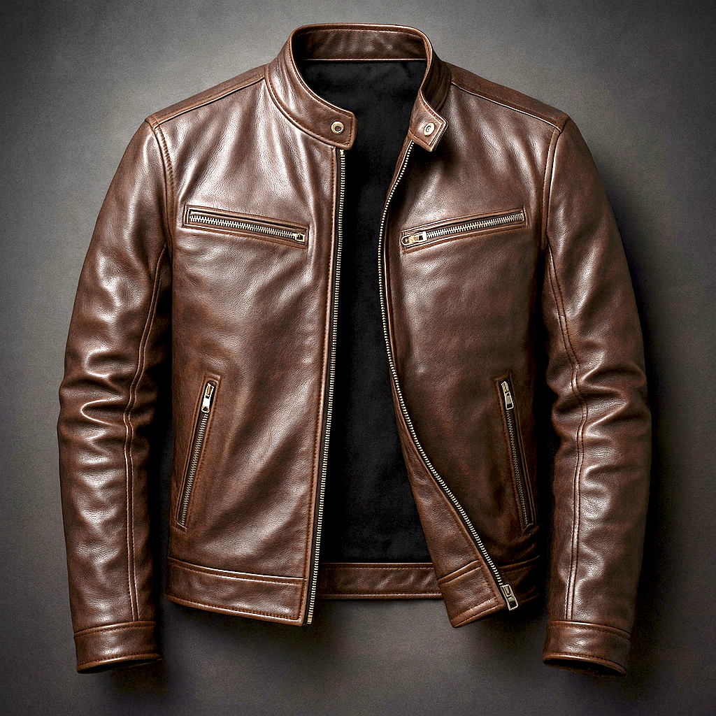 Íker | Chaqueta de cuero vintage Premium