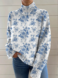 Rubí | Suéter de flores de cuello alto