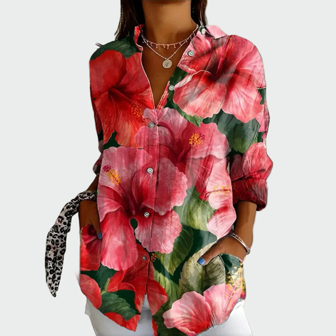 Iris - Camisa estilosa con estampa floral