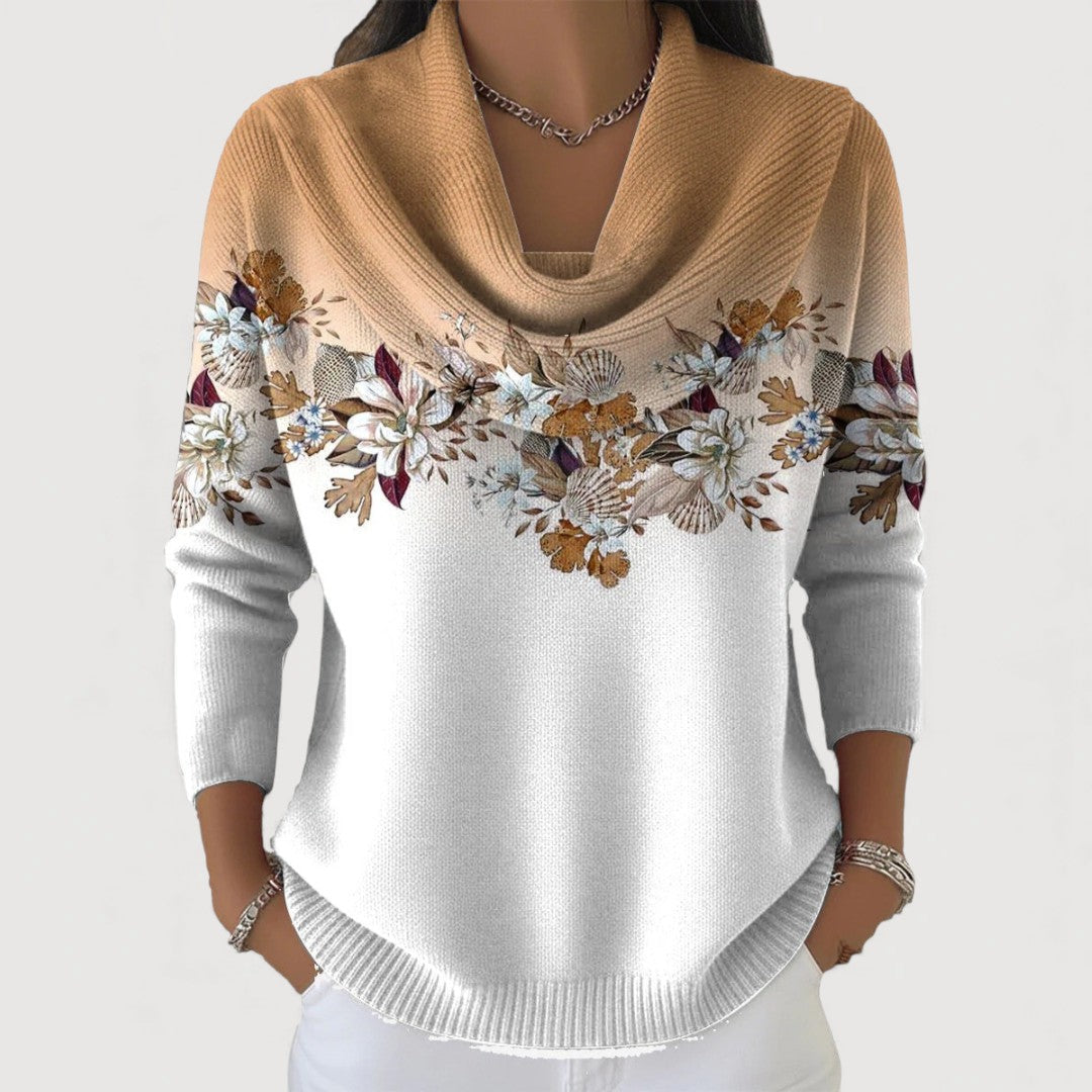Alba | Suéter floral de cuello alto