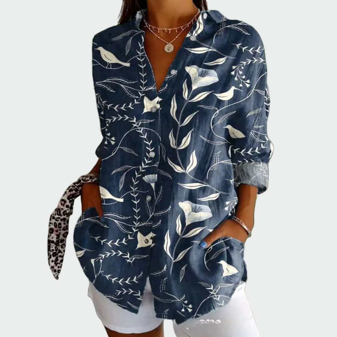 Iris - Camisa estilosa con estampa floral