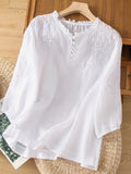 Cassiana - Blusa de algodón y lino