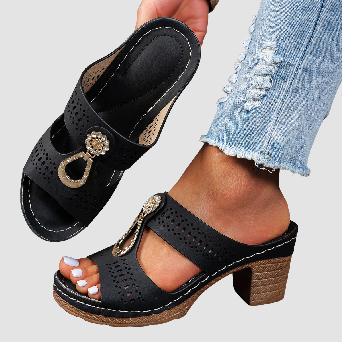Isabella™ | Sandalias cómodas de tacón alto