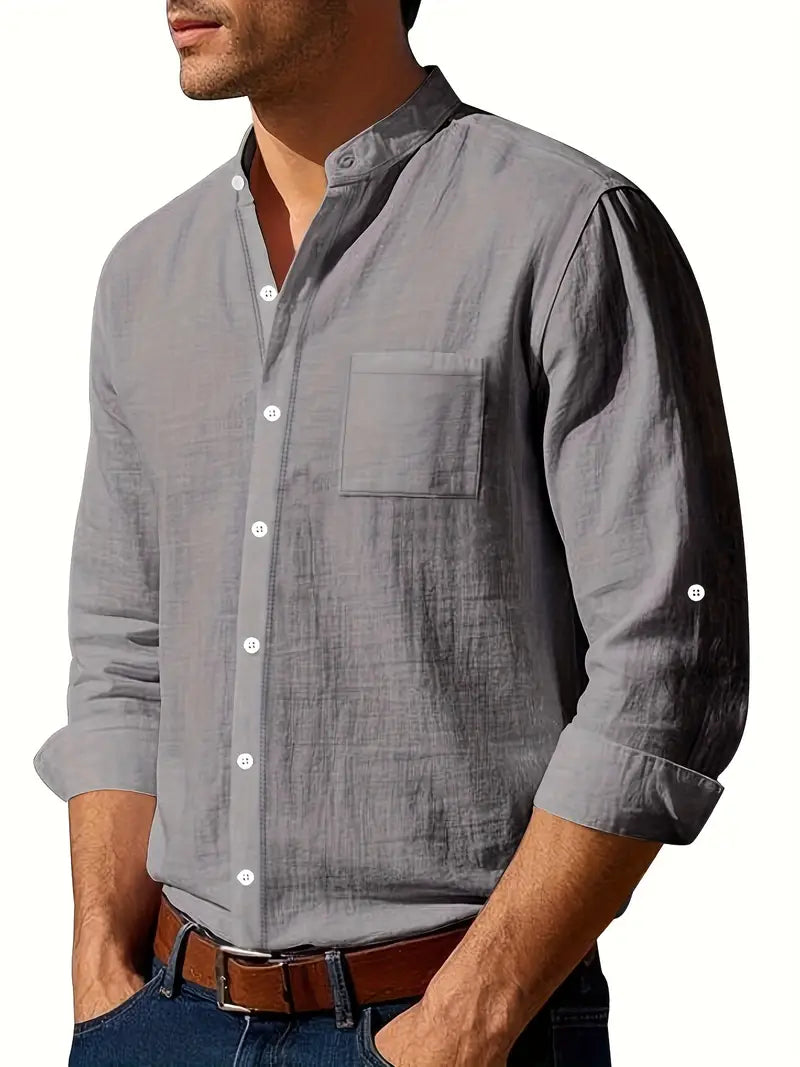 Damiano™ - Camisa masculina elegante de manga larga y diseño moderno