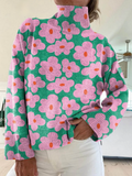 Ana | Suéter de punto floral de cuello alto