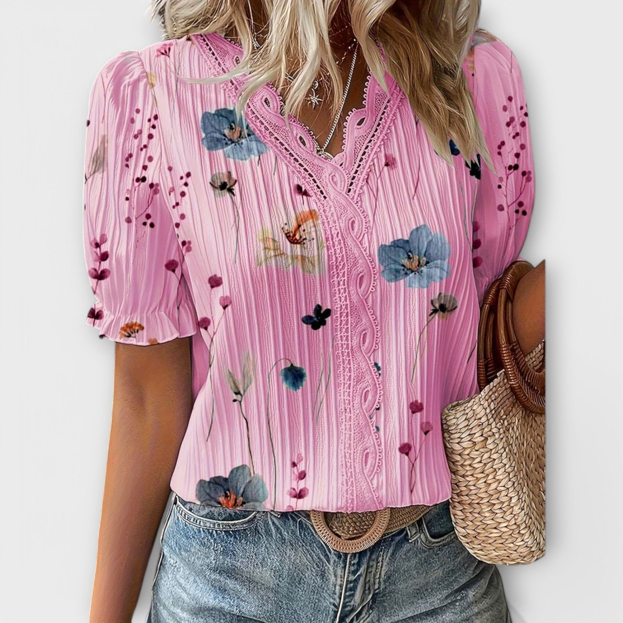 Emilia - Blusa con escote en V