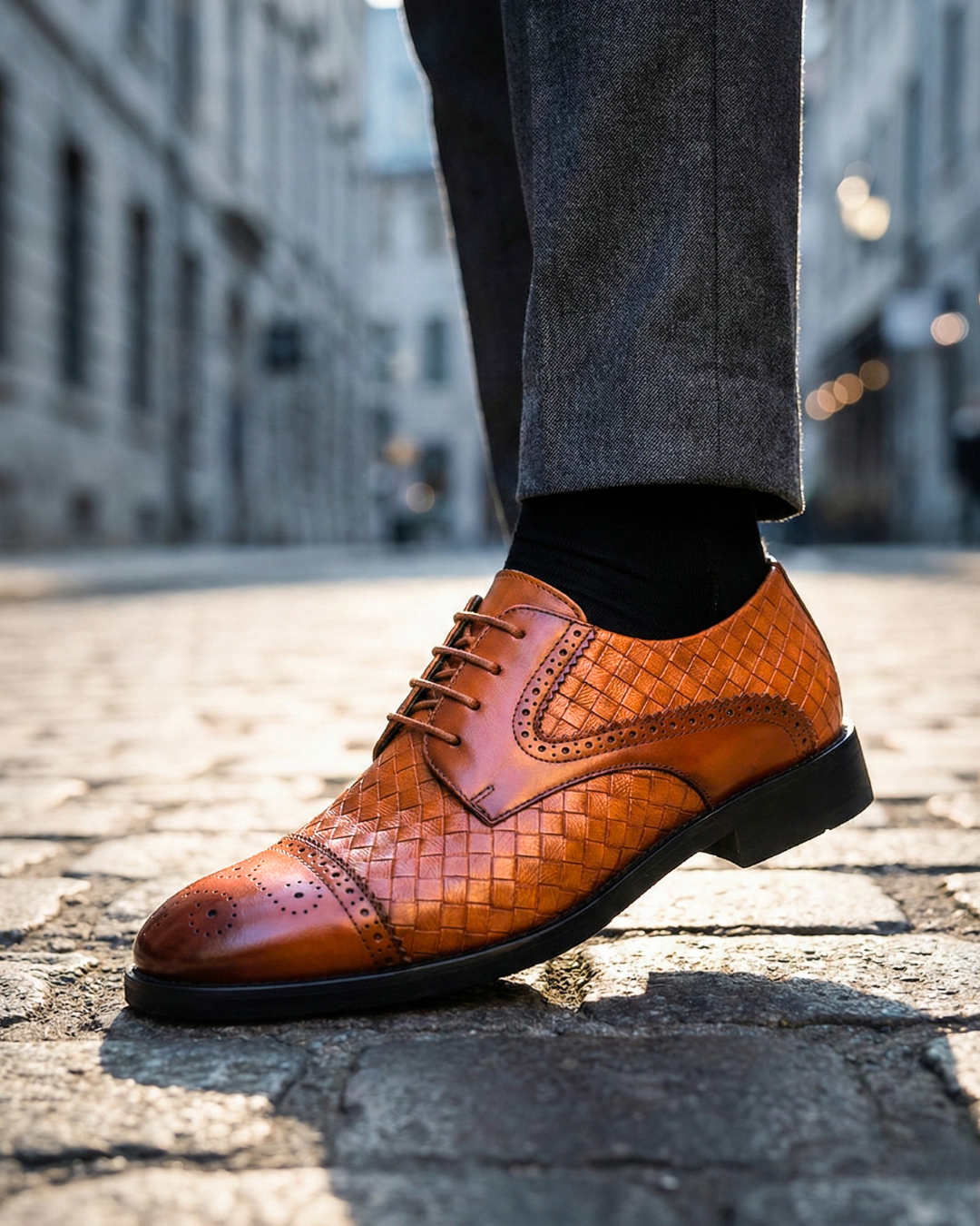 Bruno™ – Zapatos Oxford de Piel Trenzada Premium