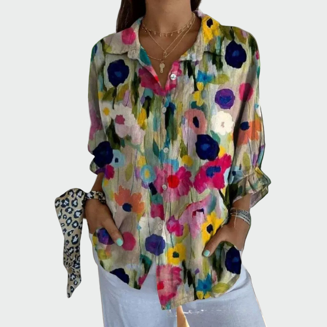 Iris - Camisa estilosa con estampa floral