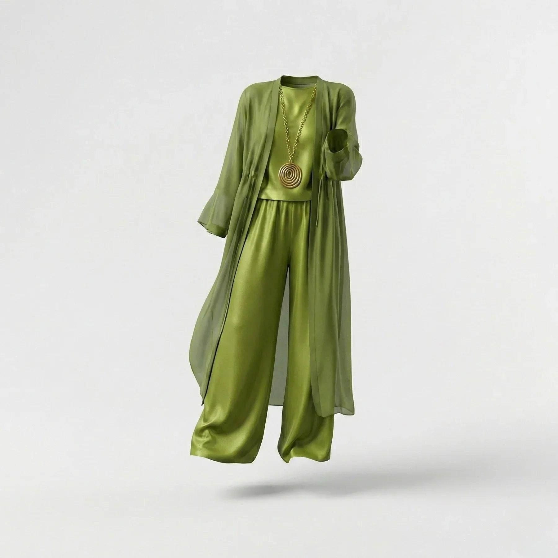 Conjunto Elvira™ | Conjunto de lino con mangas murciélago y pantalón ancho