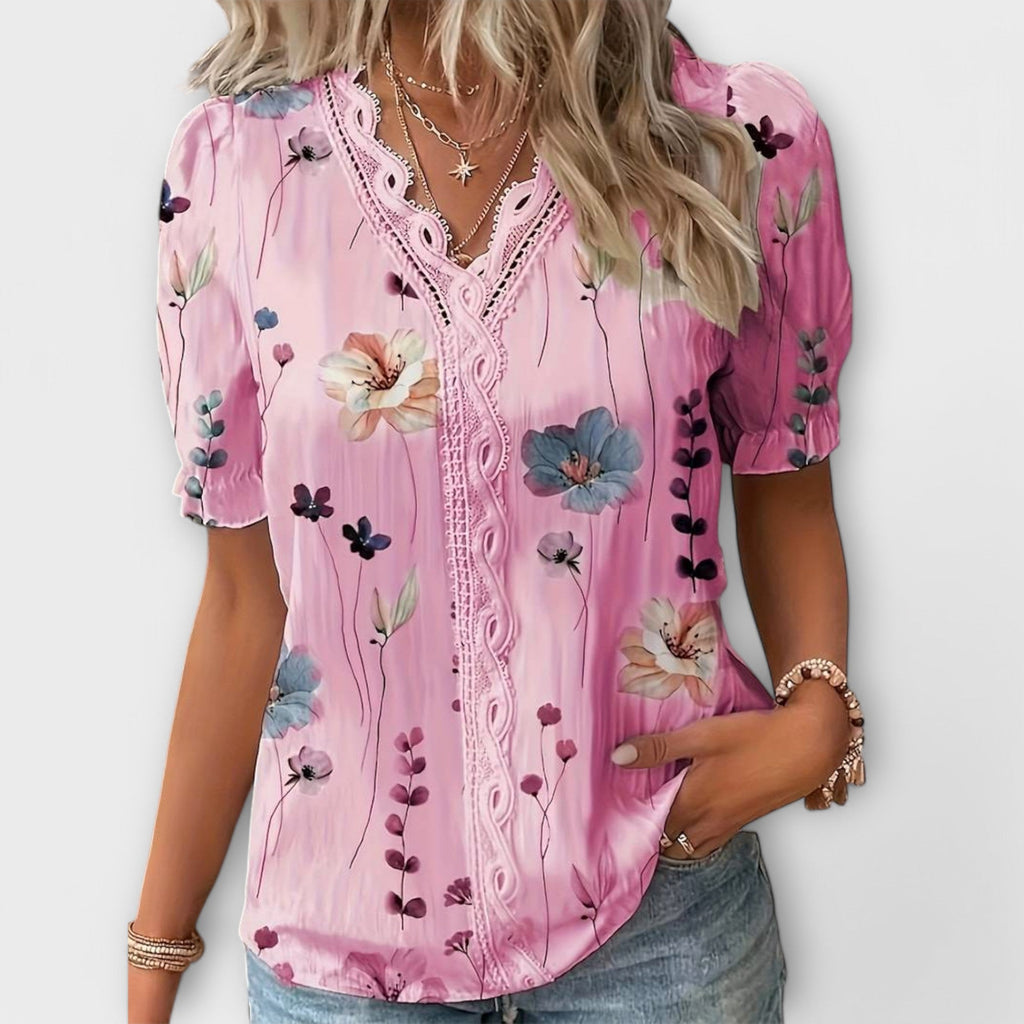 Emilia - Blusa con escote en V