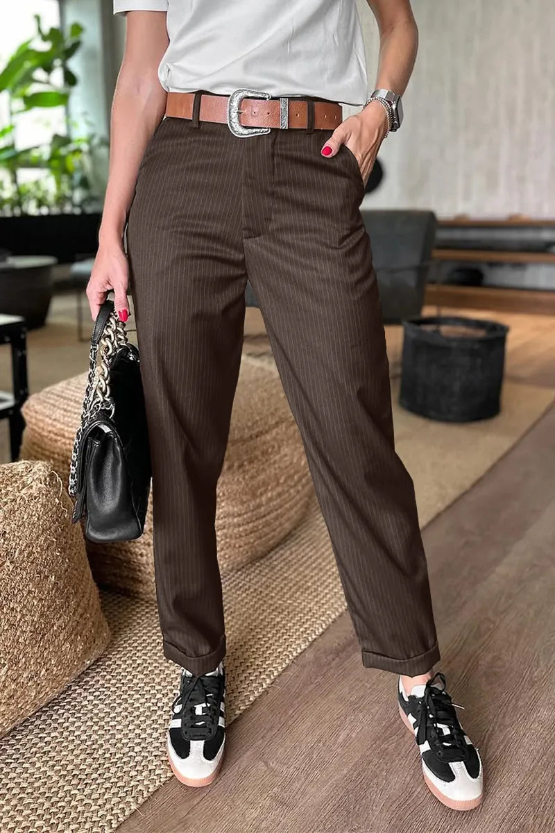 Beatrice | Pantalones Elegantes Moldeadores a Rayas