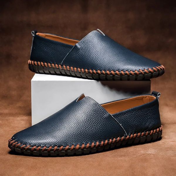 Leandro™ - Mocasines de piel cosidos a mano exclusivos y versátiles