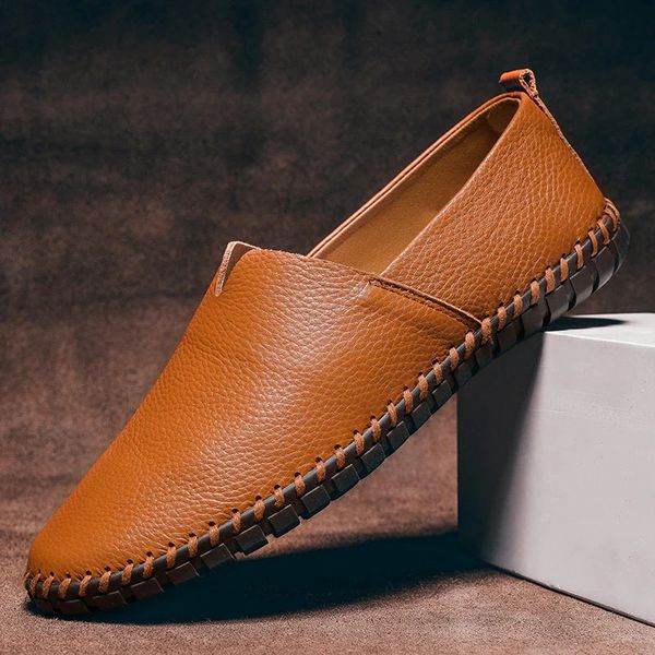 Leandro™ - Mocasines de piel cosidos a mano exclusivos y versátiles