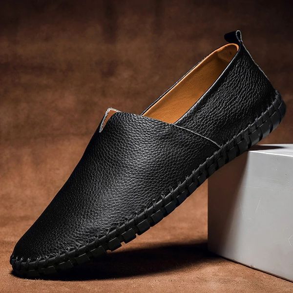 Leandro™ - Mocasines de piel cosidos a mano exclusivos y versátiles