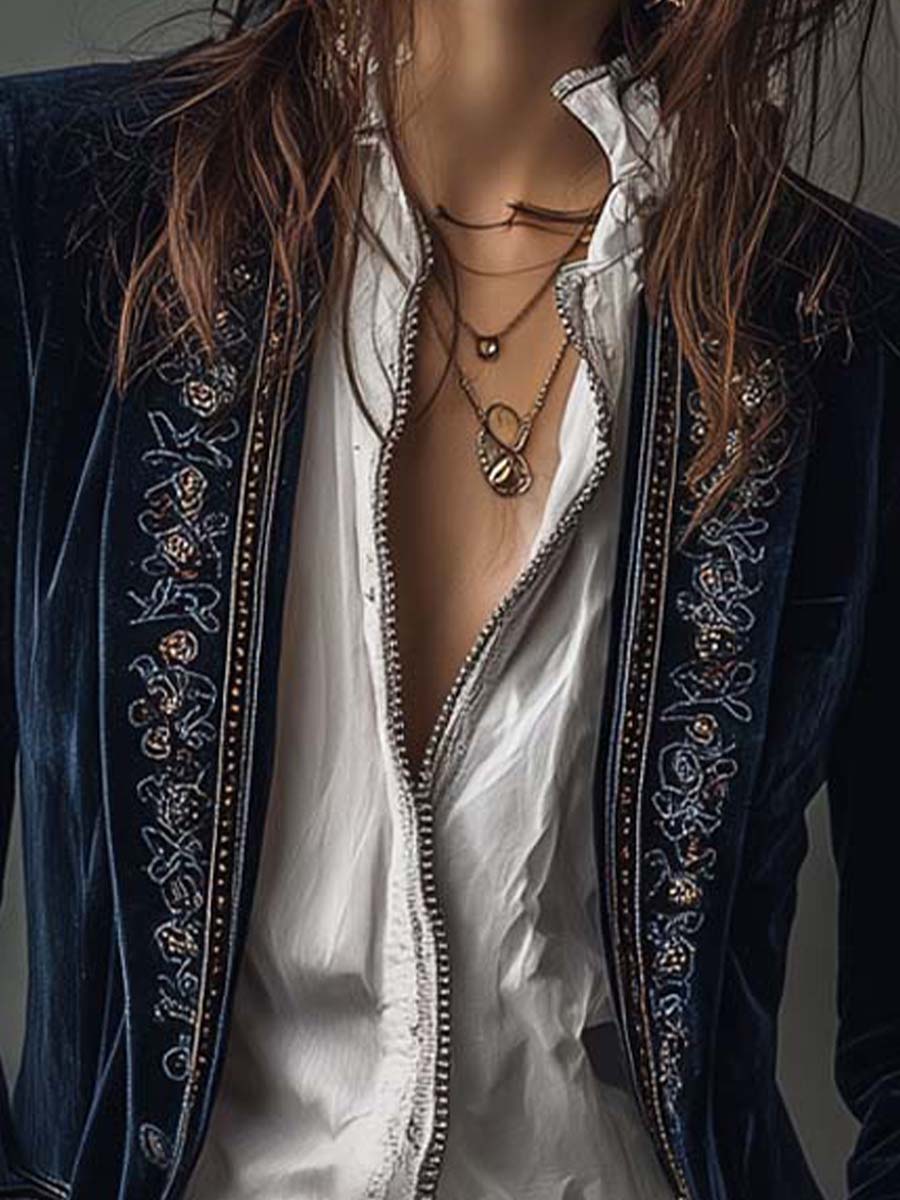 Atena | Saco largo bordado vintage