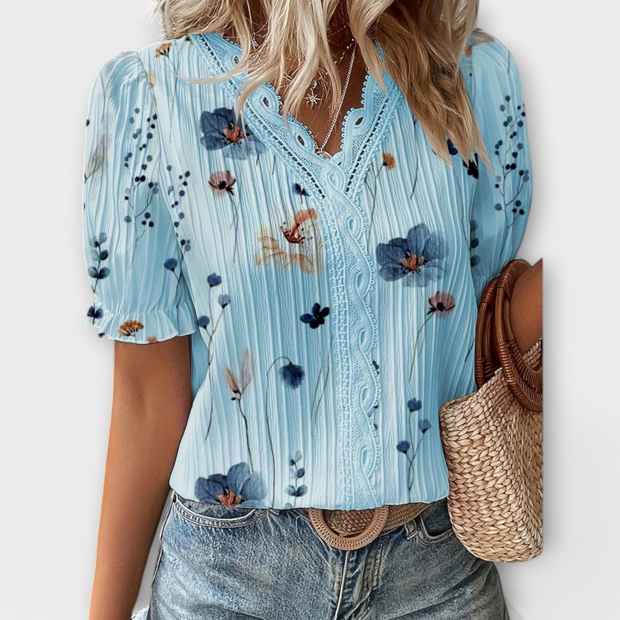 Emilia - Blusa con escote en V