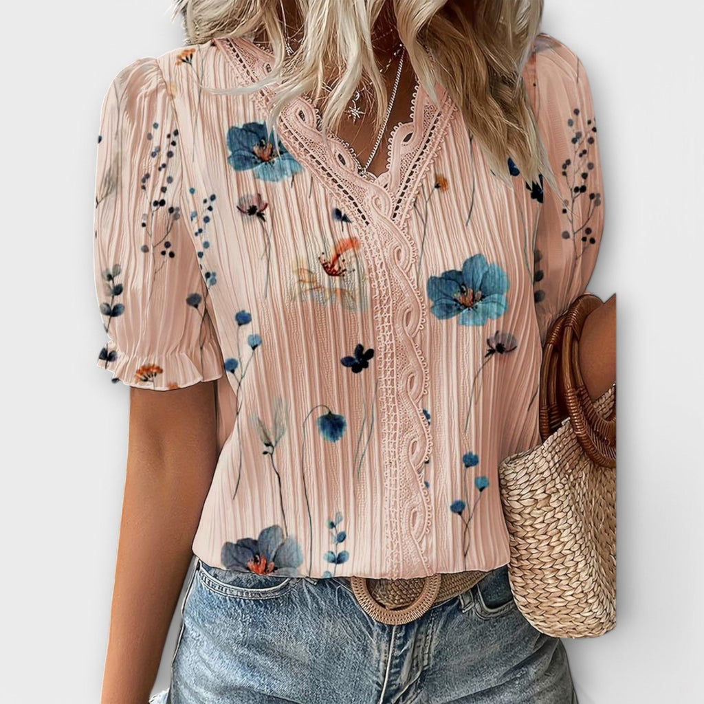 Emilia - Blusa con escote en V