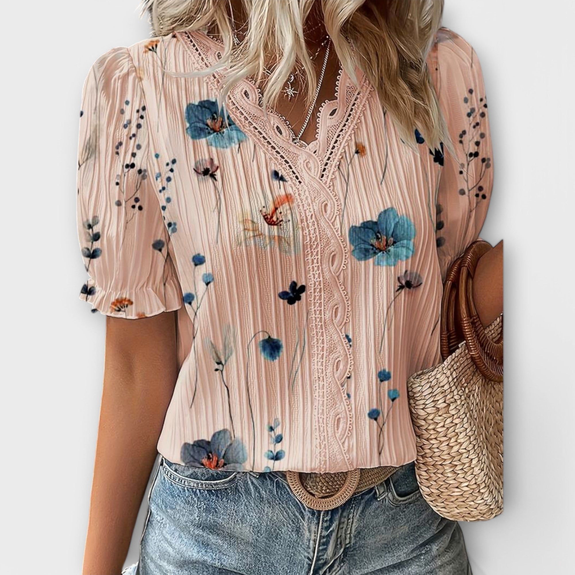Emilia - Blusa con escote en V