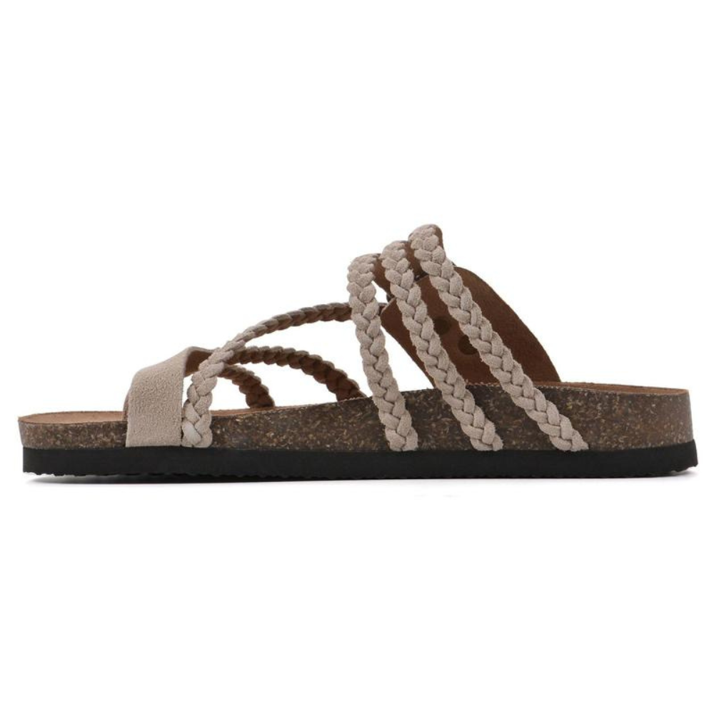 Blanca™ – Sandalias Trenzadas de Corcho Adriana