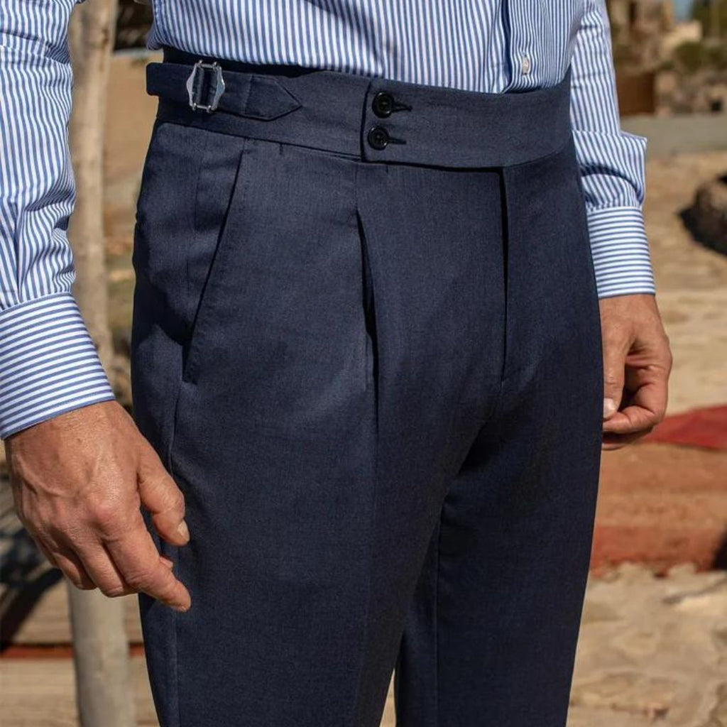 Alessandro™ - Pantalón beige de lujo con diseño distinguido