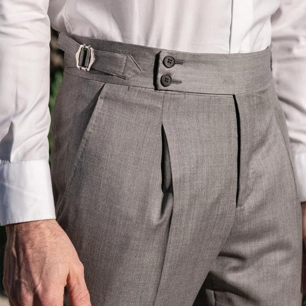Alessandro™ - Pantalón beige de lujo con diseño distinguido