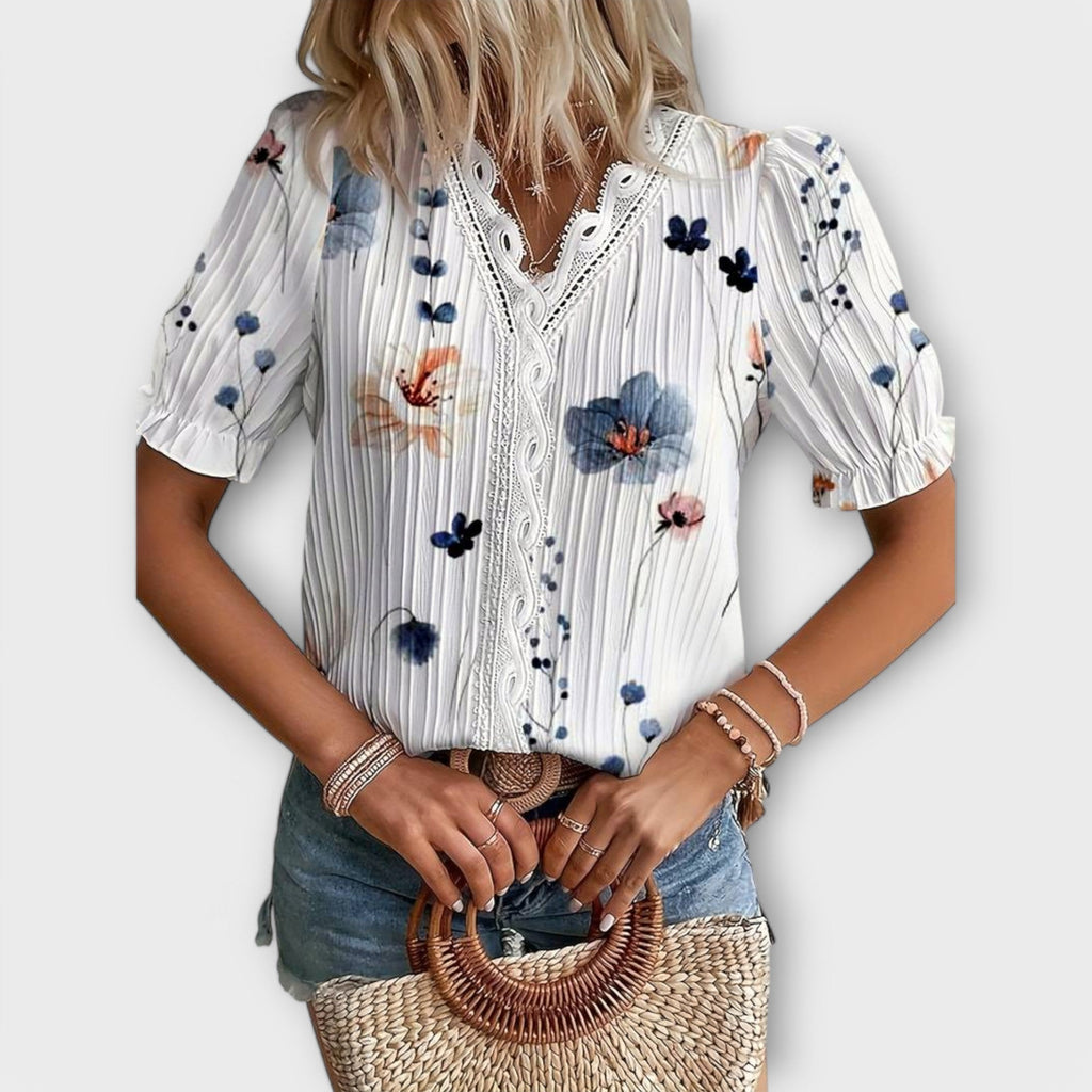 Emilia - Blusa con escote en V