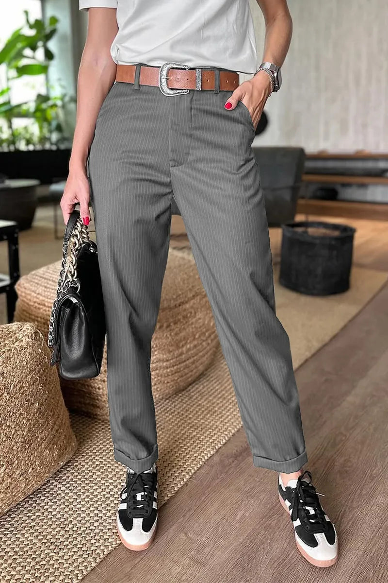 Beatrice | Pantalones Elegantes Moldeadores a Rayas