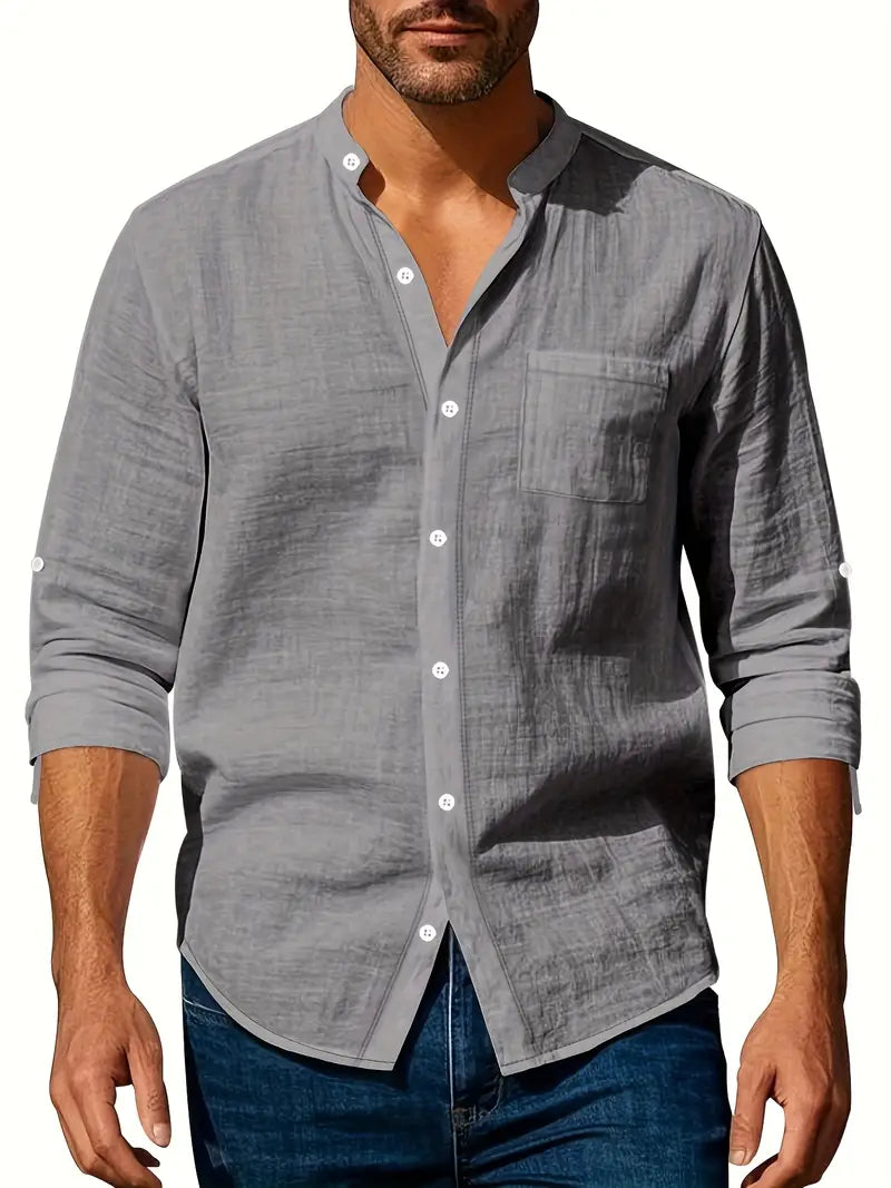 Damiano™ - Camisa masculina elegante de manga larga y diseño moderno