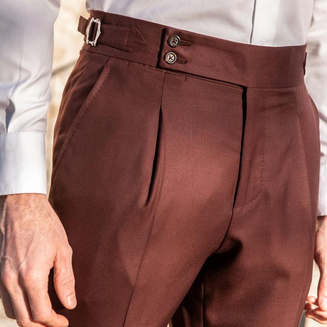 Alessandro™ - Pantalón beige de lujo con diseño distinguido