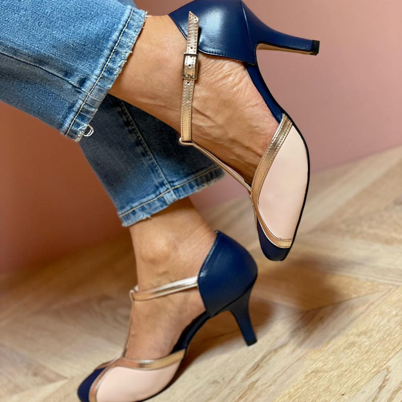 Blanca™ - Zapatillas con tira en T coloridas y cómodas con puntera redonda