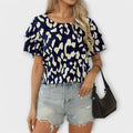 Evelyn - Blusa casual con escote redondo