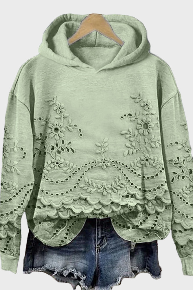 Tatiana - Sudadera con capucha de encaje
