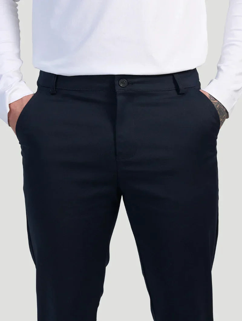 Astino Pantalones rectos - Azul Oscuro