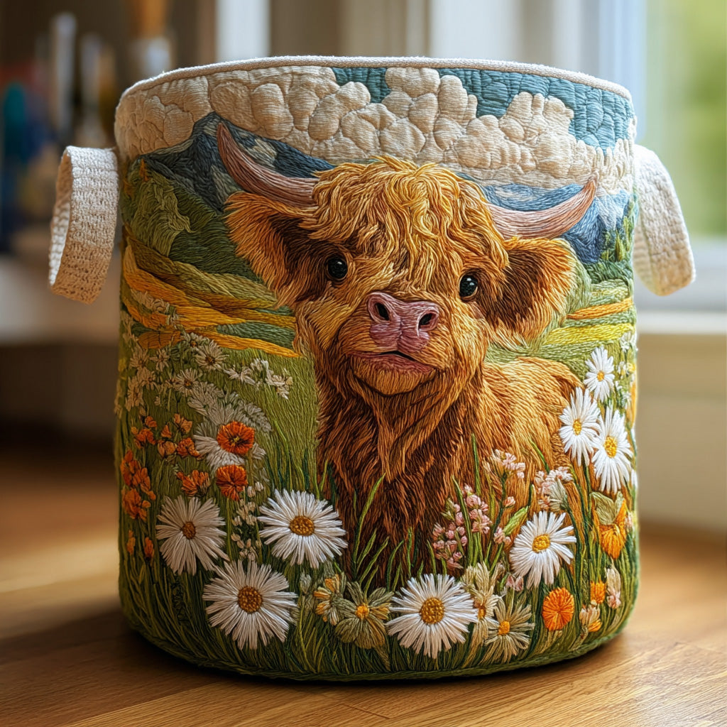 Fiona | Cesto para la Ropa Flor de las Tierras Altas