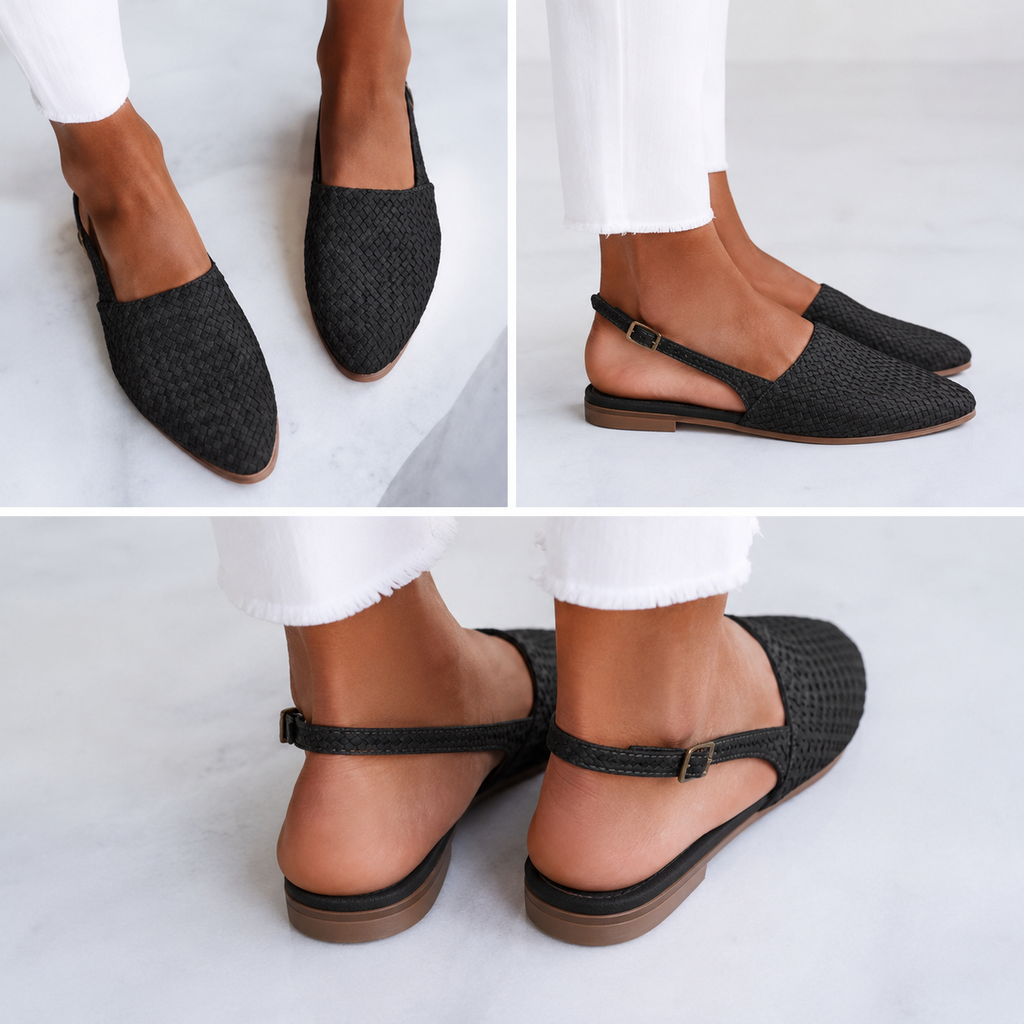 Simone | Mocasines Trenzados con Tira Trasera