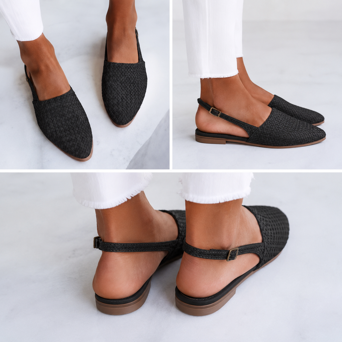 Simone | Mocasines Trenzados con Tira Trasera